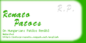 renato patocs business card